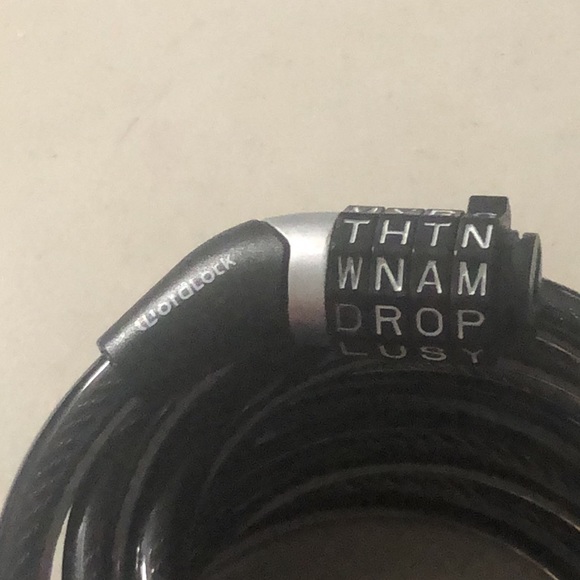 Word 4 letter lock combination Bike lock cable - Picture 4 of 4